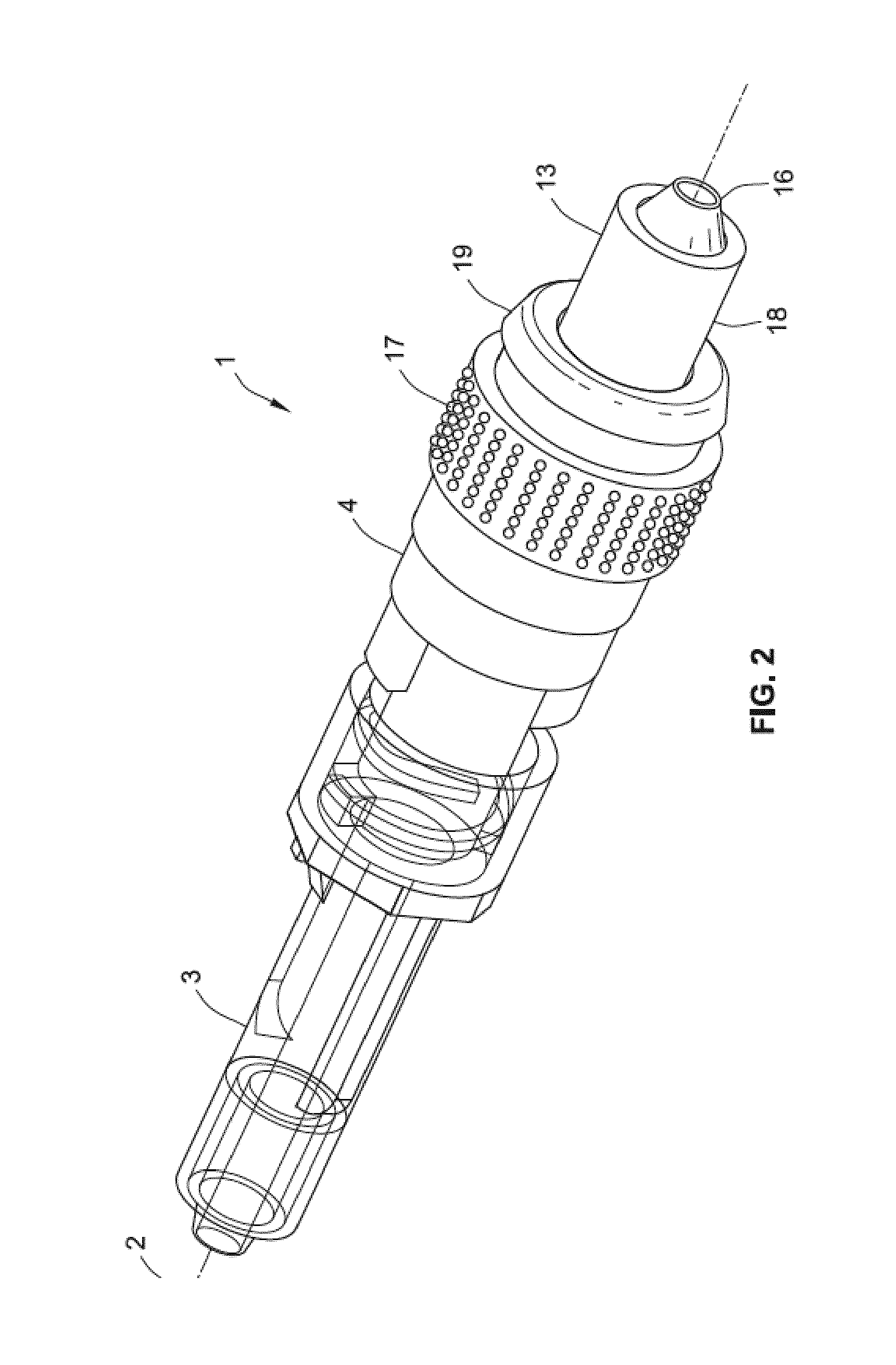 Strain relieving valve assembly with flow blocking