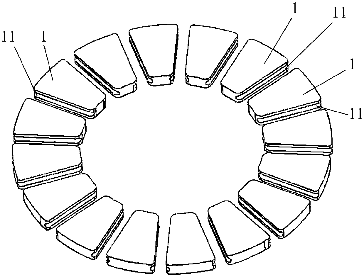 Axial magnetic field motor rotor, and forming process thereof