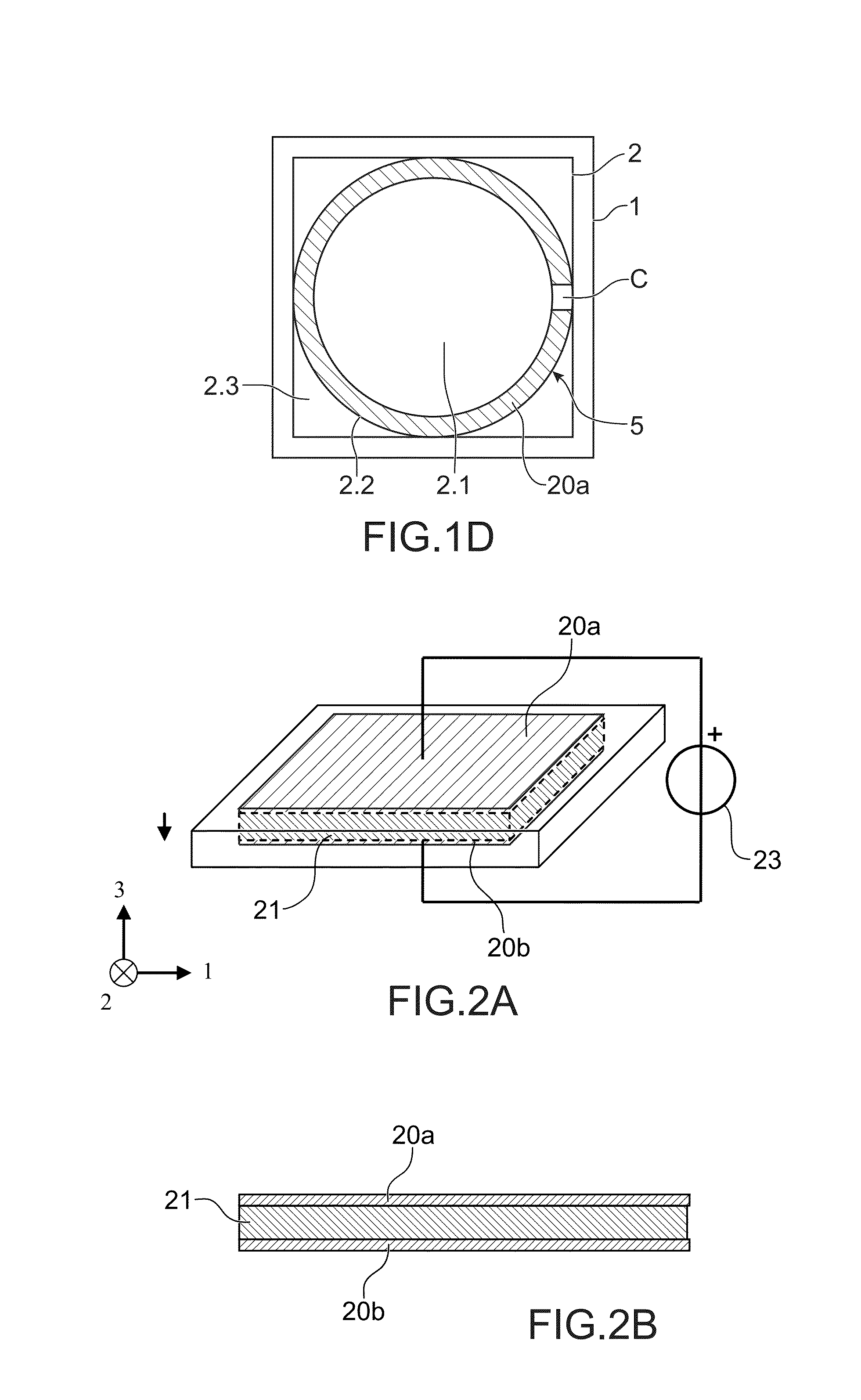Optical device with a piezoelectrically actuated deformable membrane shaped as a continuous crown