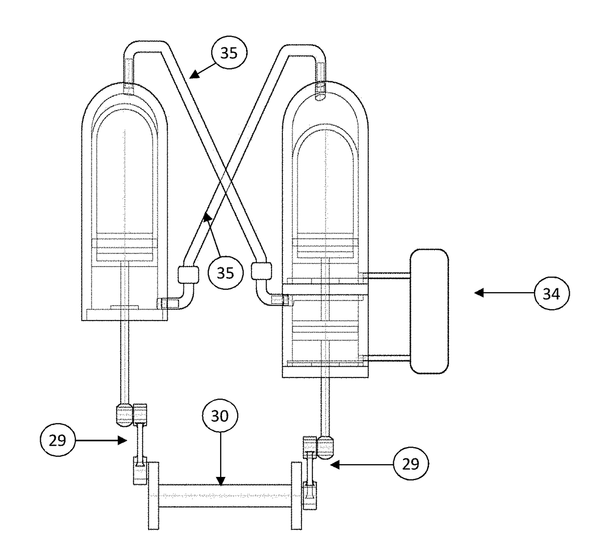 Two Cylinder Double Acting Stirling Engine