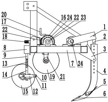 Forced vibration inter-cultivation and weeding machine