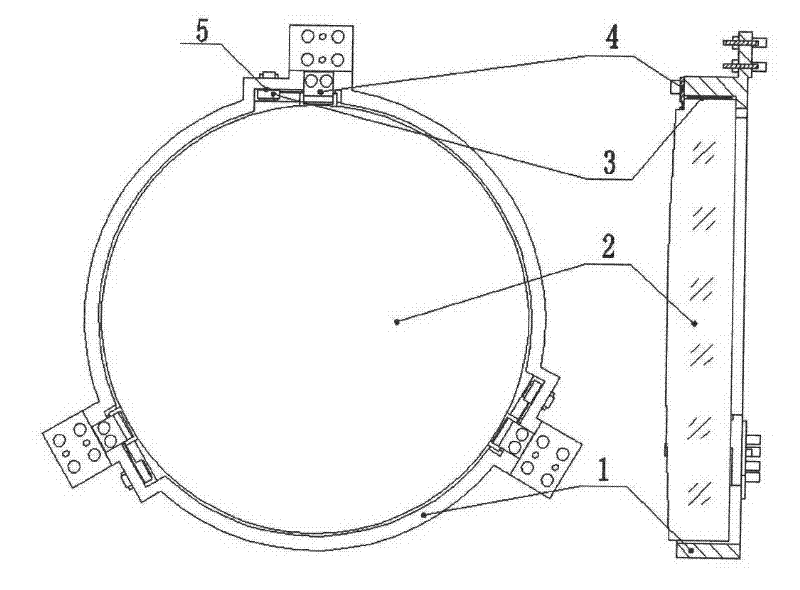 Flexible supporting method of large-aperture lens
