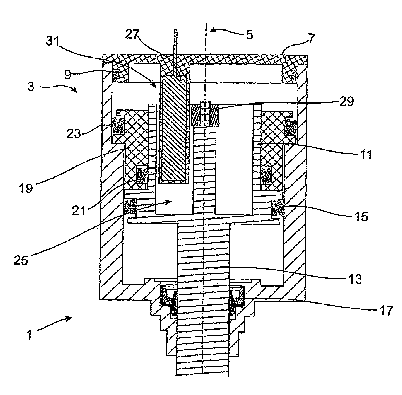 Piston-cylinder assembly having integrated measuring device