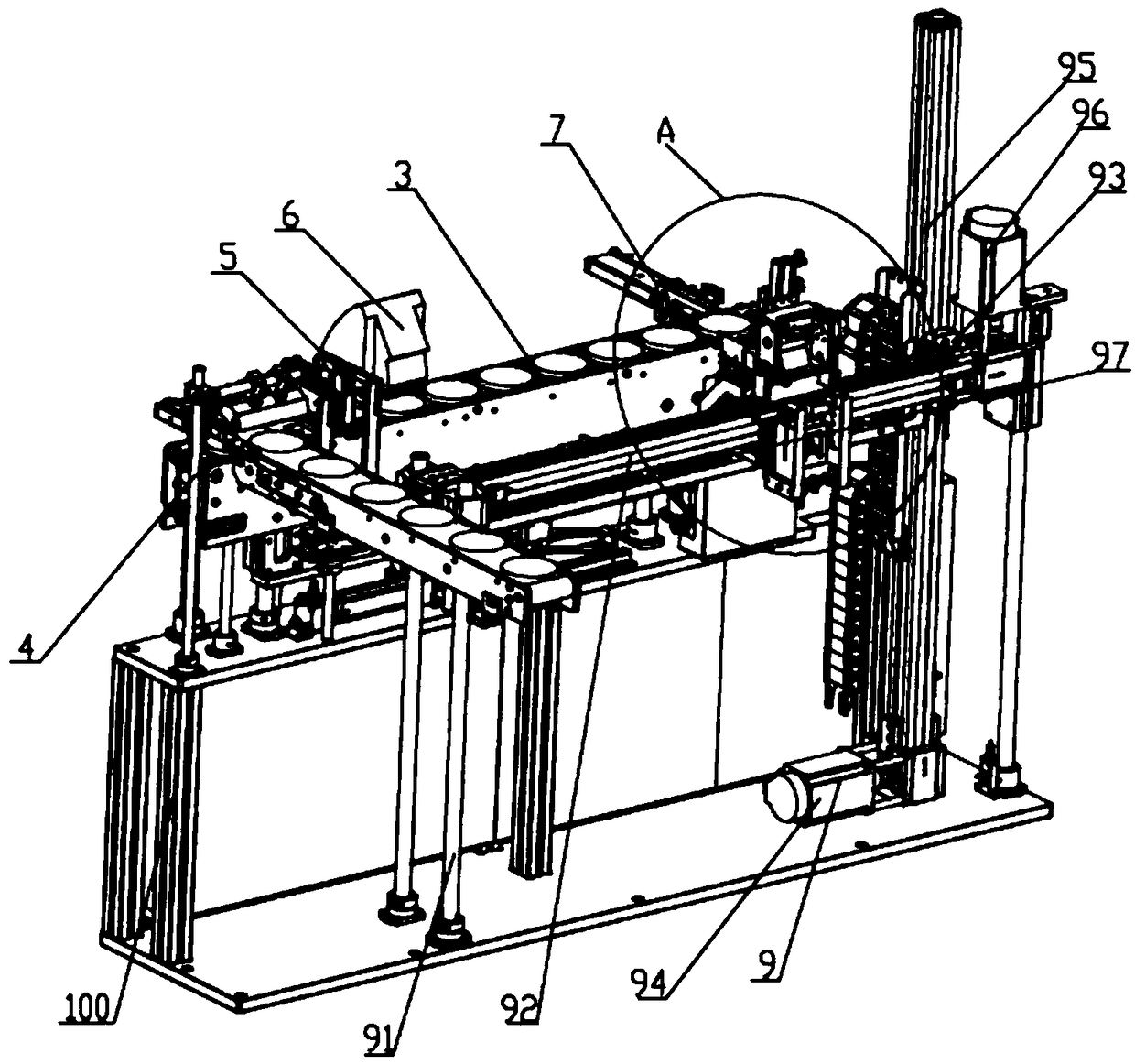 Full-automatic lens sorting and packaging machine