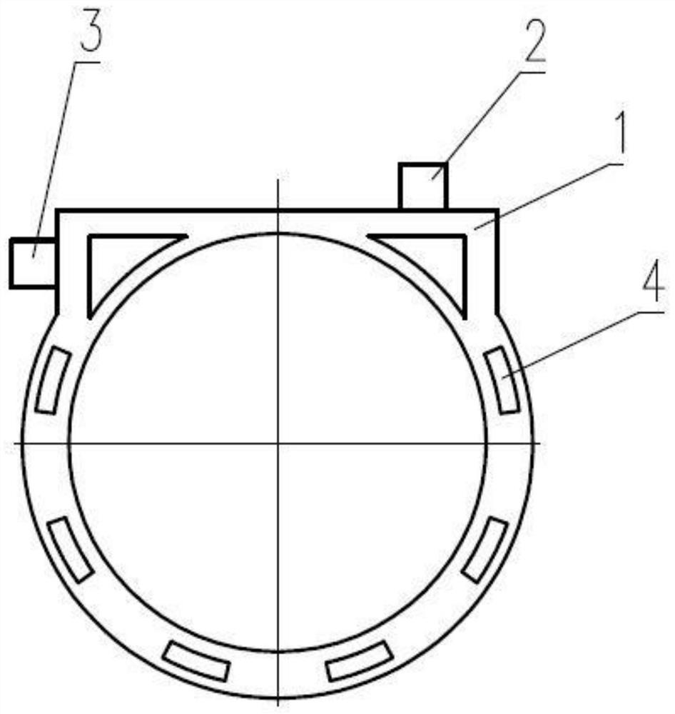 Permanent magnet synchronous motor, motor shell and sand core for processing