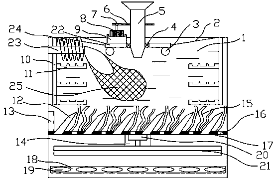 Lobster trapping device with self-repositioning nets