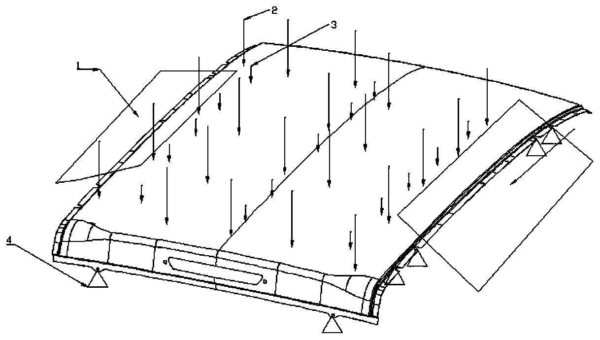 Method for designing bionic structure of vehicle roof cover reinforcing rib