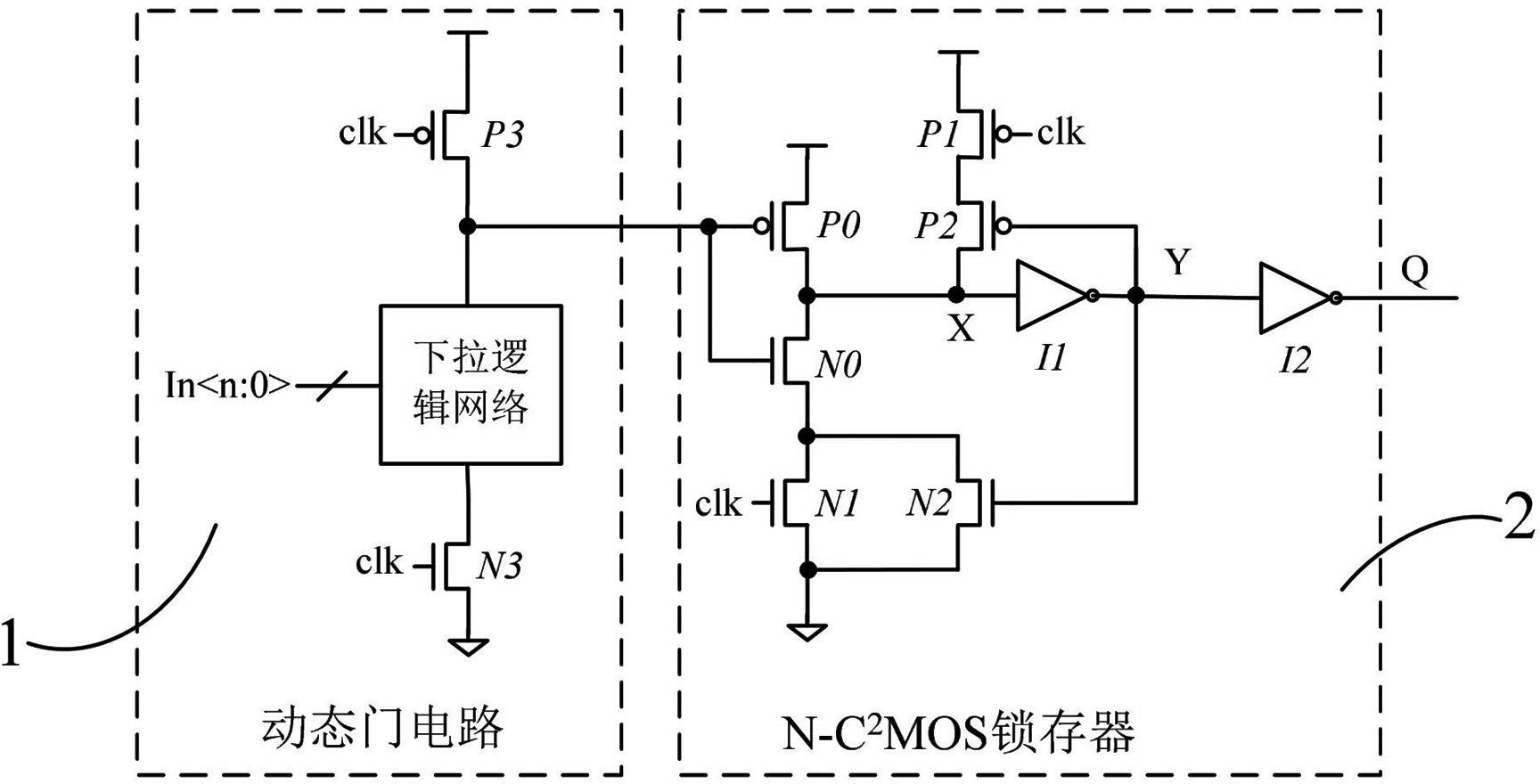 Limited overturning dynamic logic circuit with scanning function