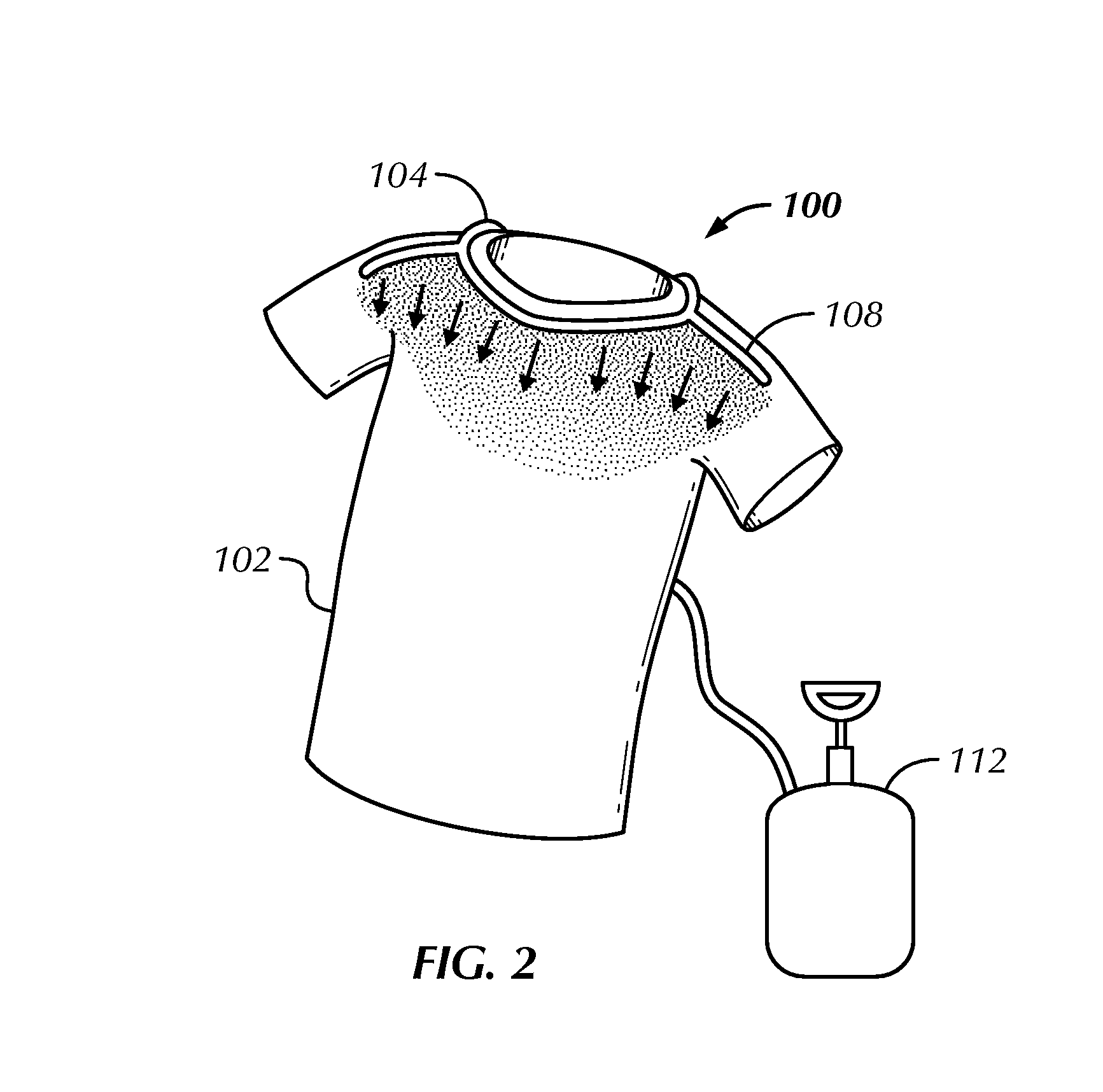 Evaporative Cooling Clothing System for Reducing Body Temperature of a Wearer of the Clothing System