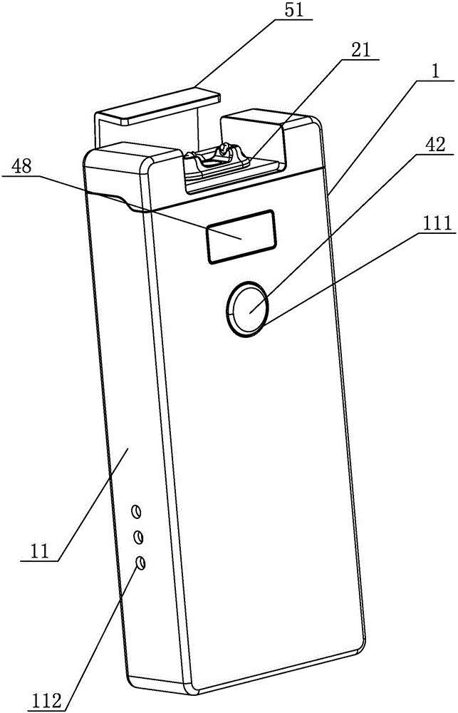 Electric arc lighter with alcohol test function