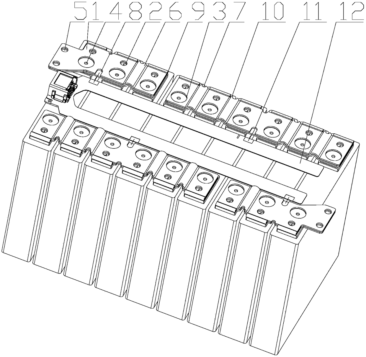 Busbar of high-rate discharging module