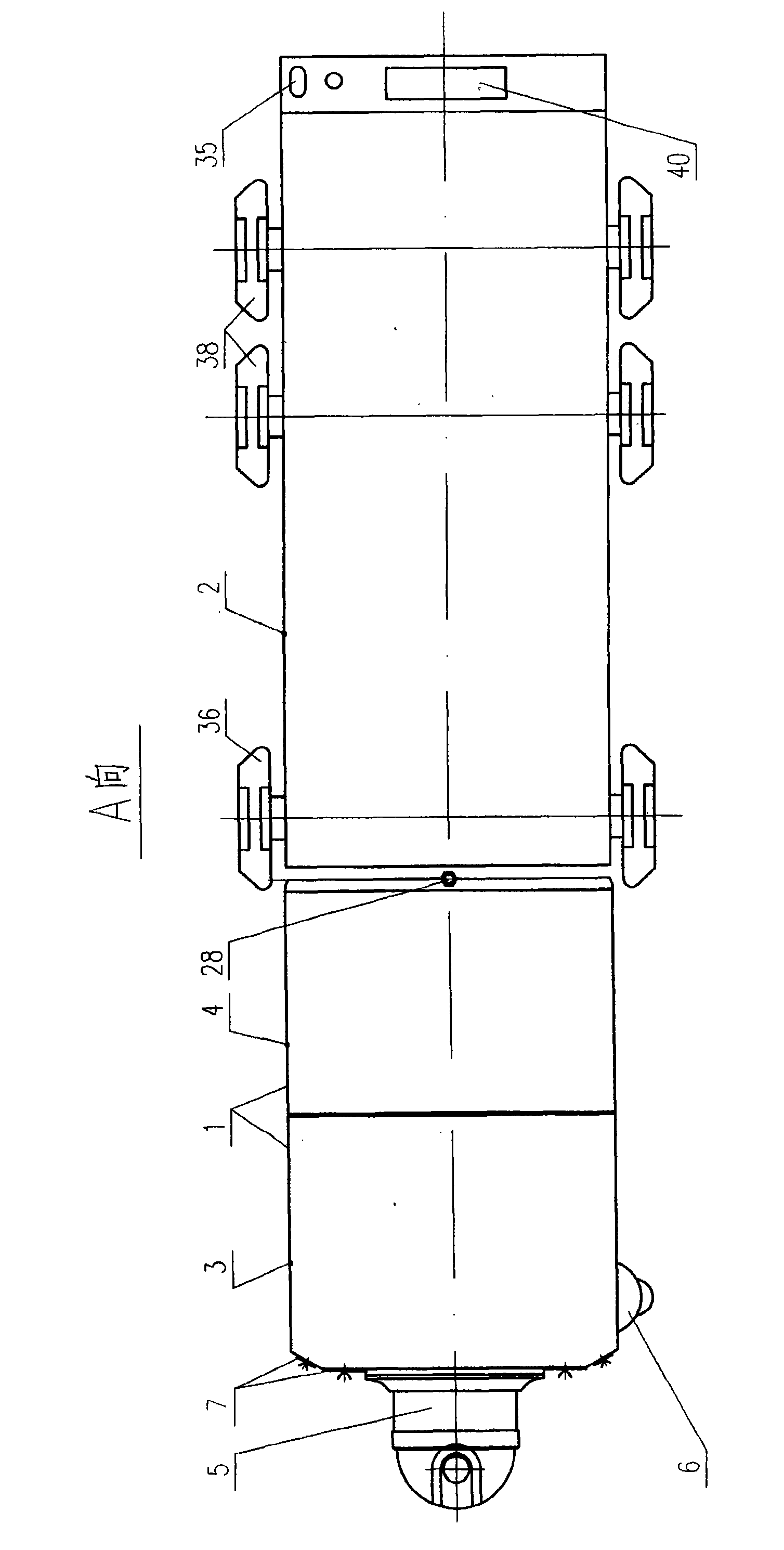 Automatically detecting machine for antirust coating in pipeline