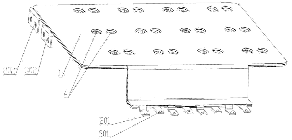 Laminated busbar for photovoltaic grid-connected inverter