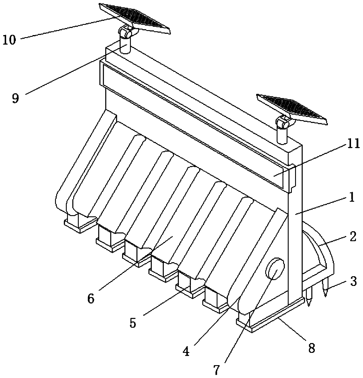 A protective device for foundation pits of highway bridge construction