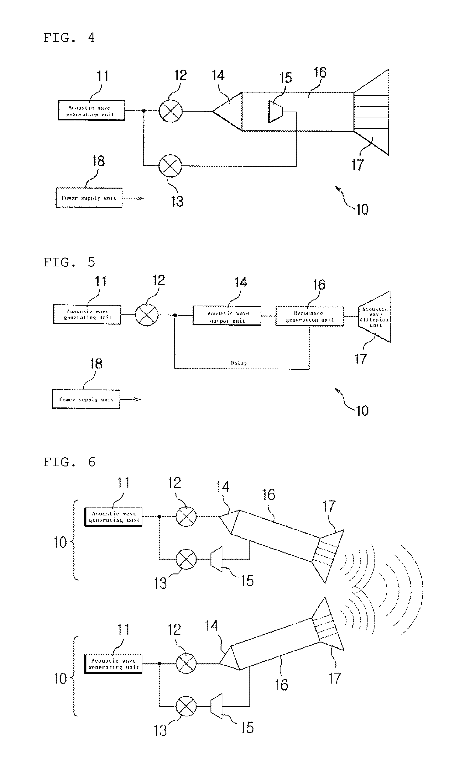 Device for repelling animals using acoustic waves