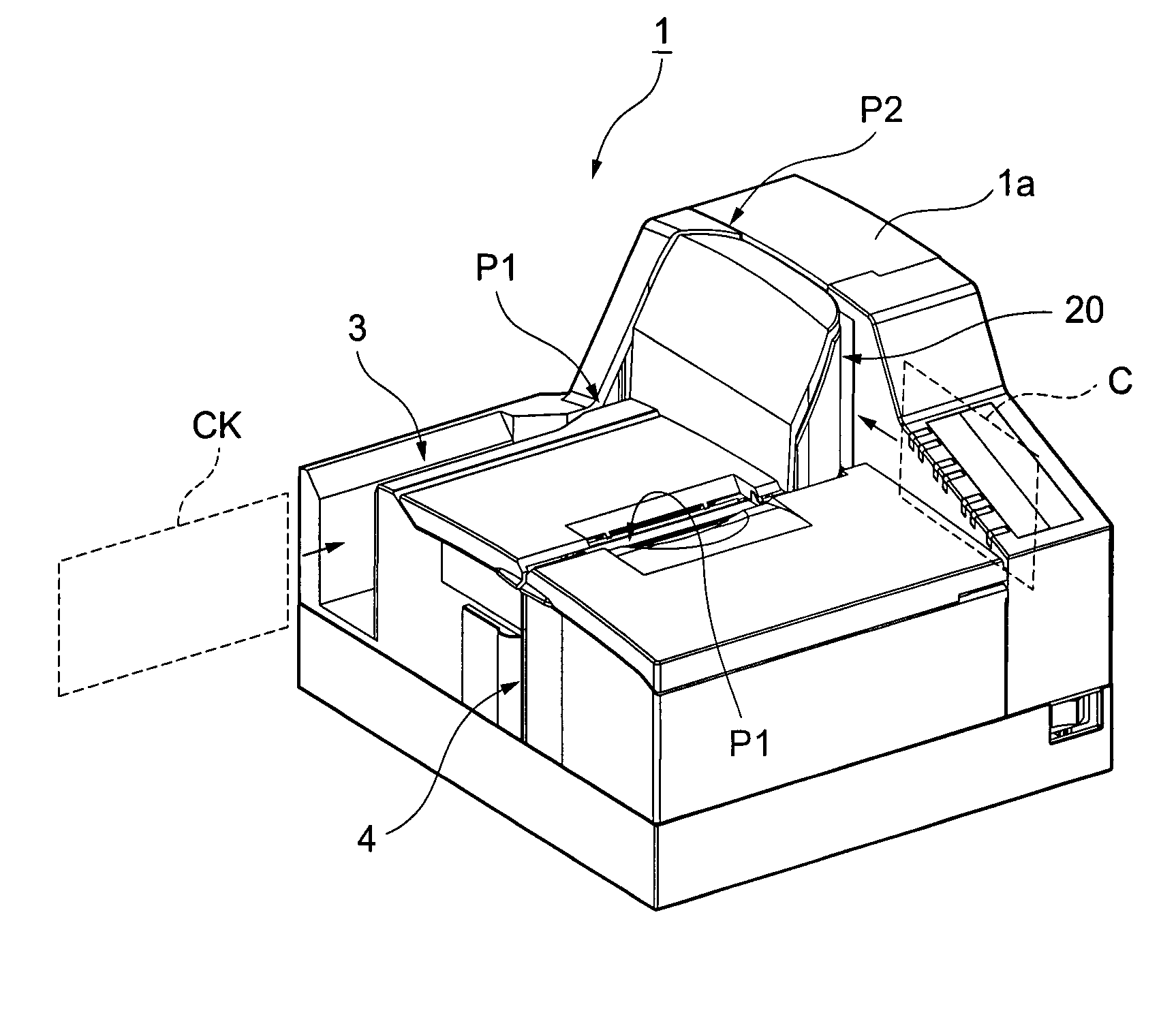 Magnetic ink character reading apparatus