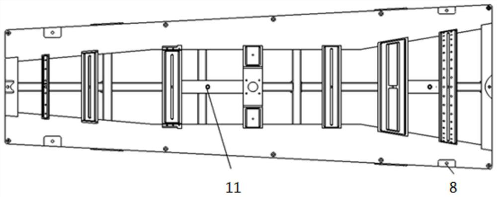 Composite material opening structure machining tool and method