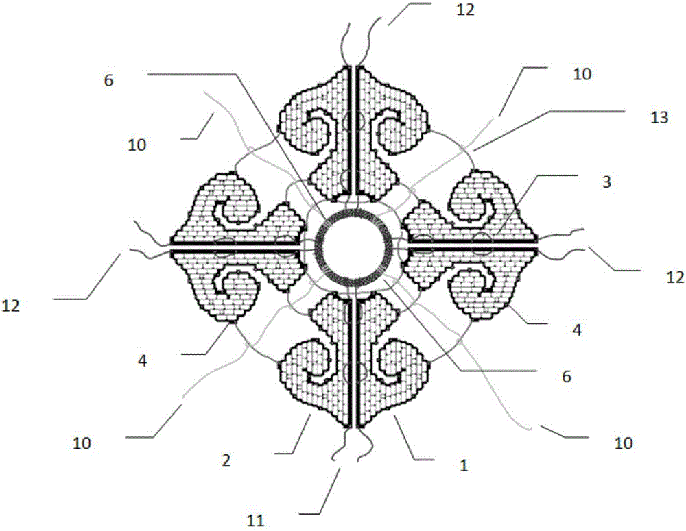 Solar panel of dabie-sulu pounds pattern and method of installing solar panel on Mongolian yurt