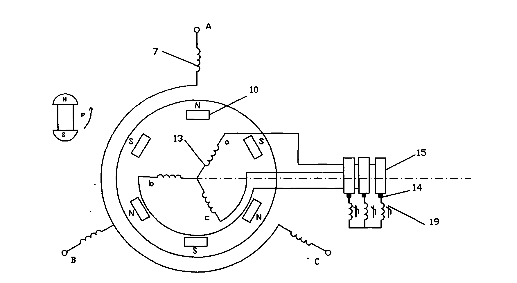 Wound rotor self-starting permasyn motor