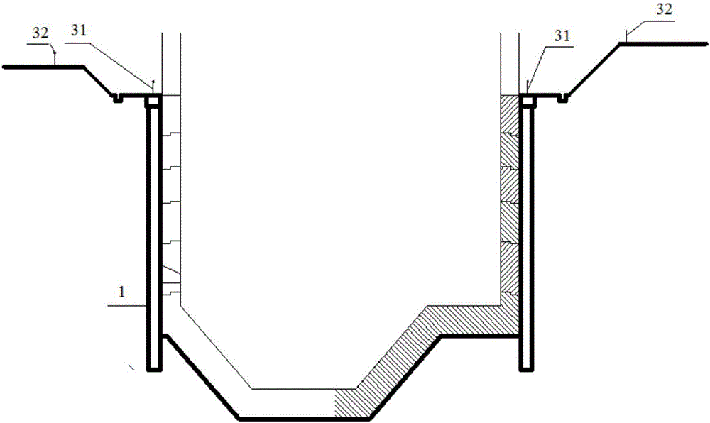 Swirl pool water stop curtain and construction method thereof