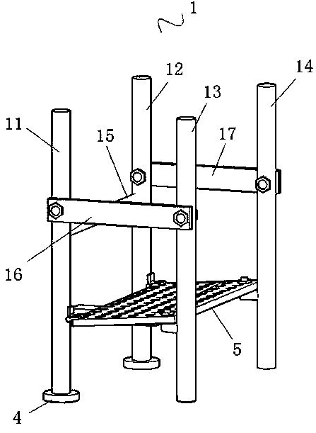 Auxiliary tool for ship body structure welding construction and application method thereof
