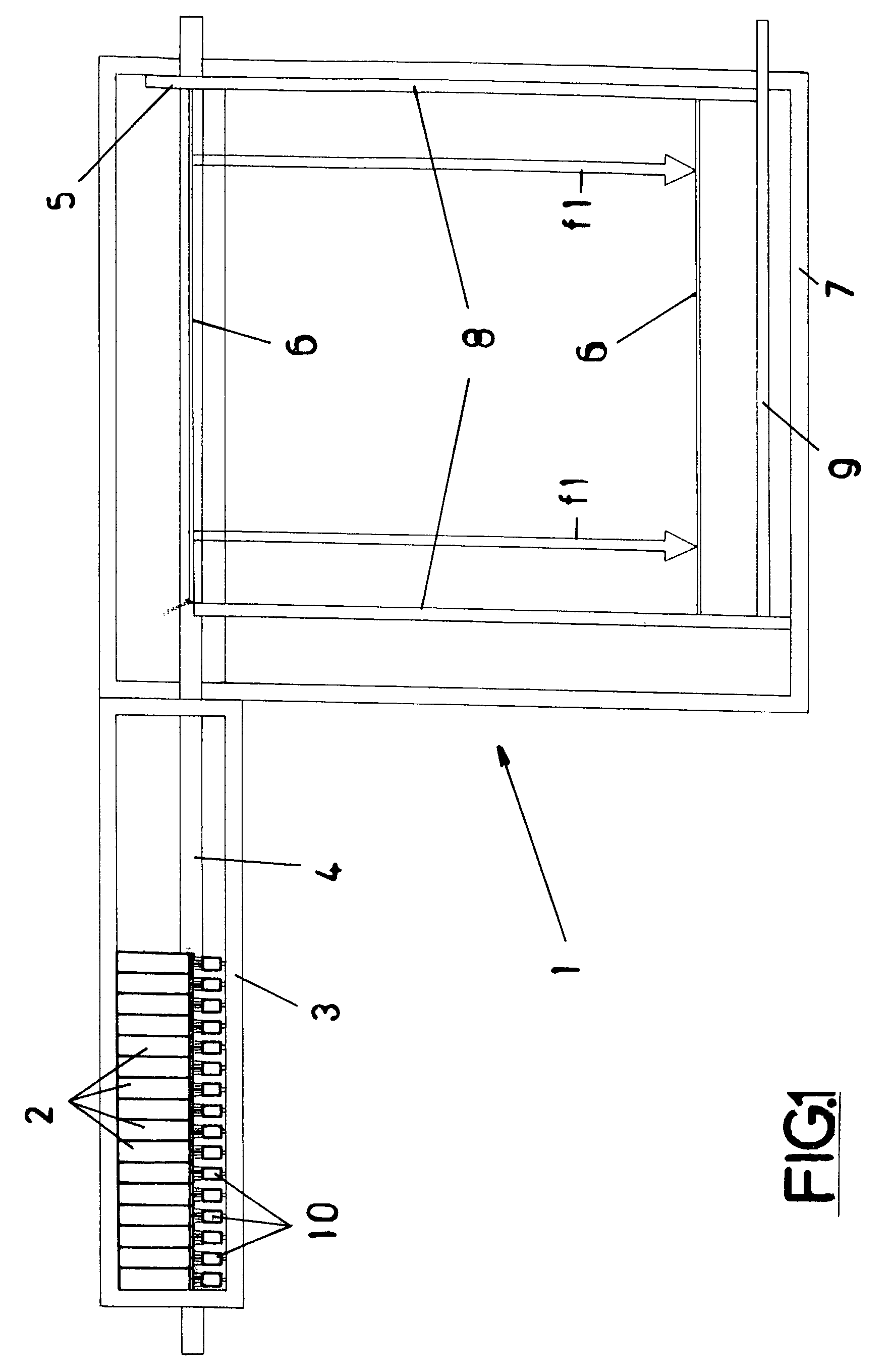 Method and device for the reproduction of images using glass pixels