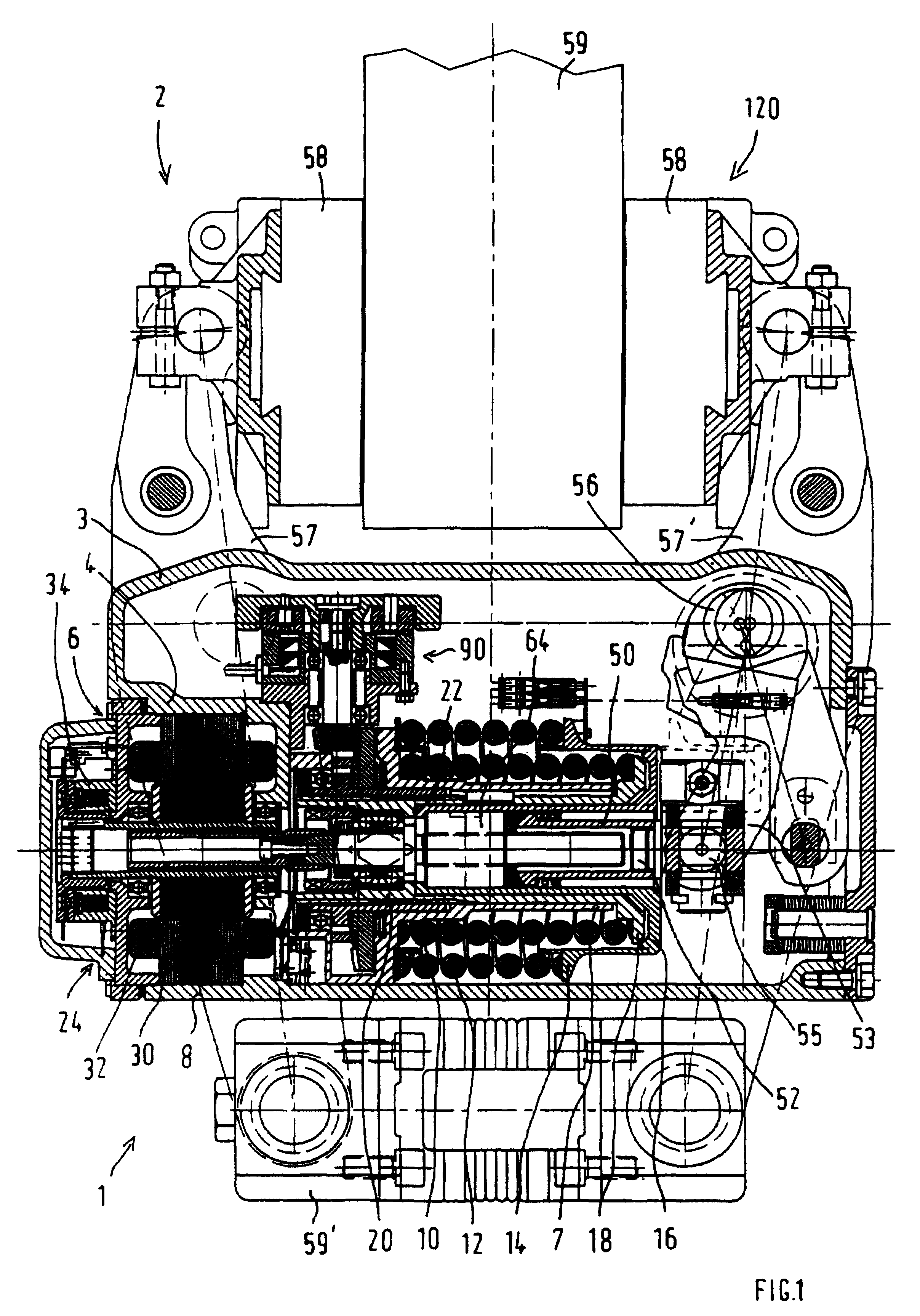 Brake actuator comprising an energy accumulator and an inertia weight