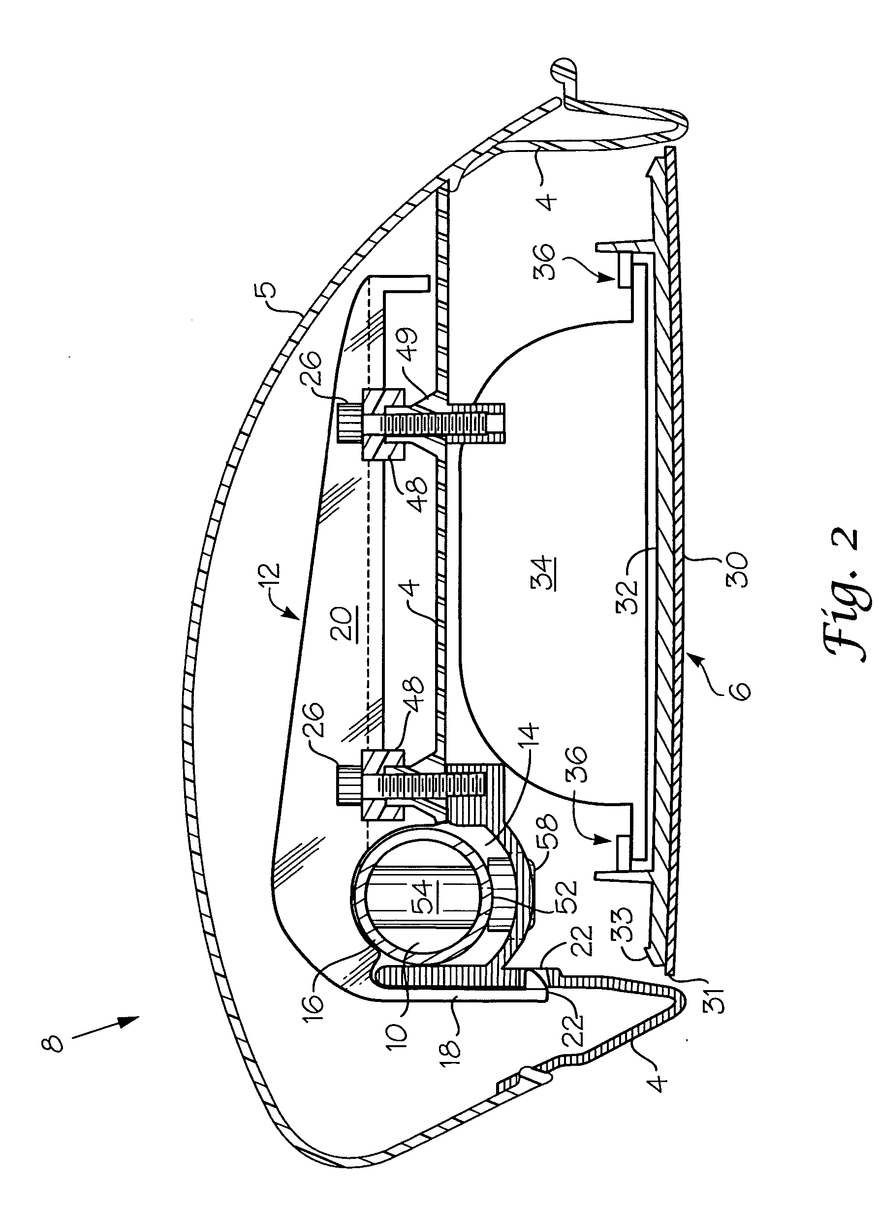 Rearview mirror assembly for motor vehicles