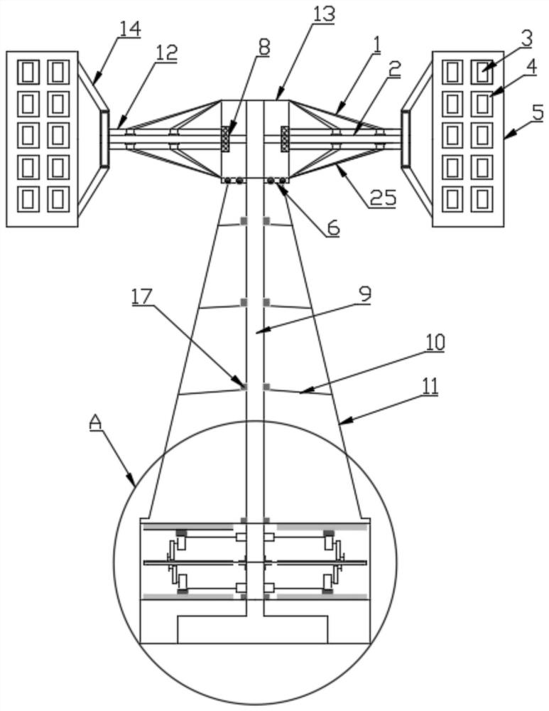 Wind power generation device with adjustable fan blades