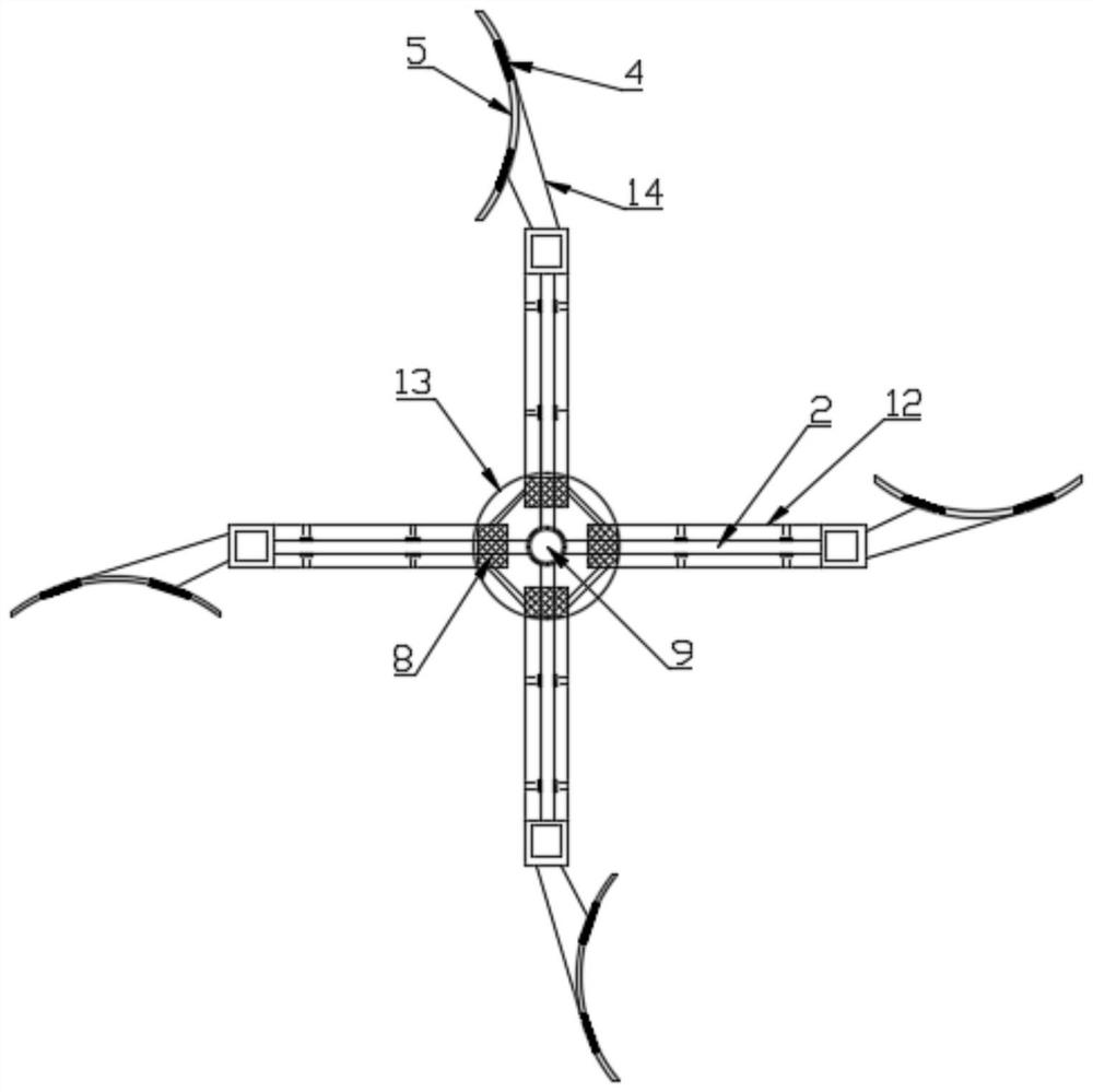 Wind power generation device with adjustable fan blades