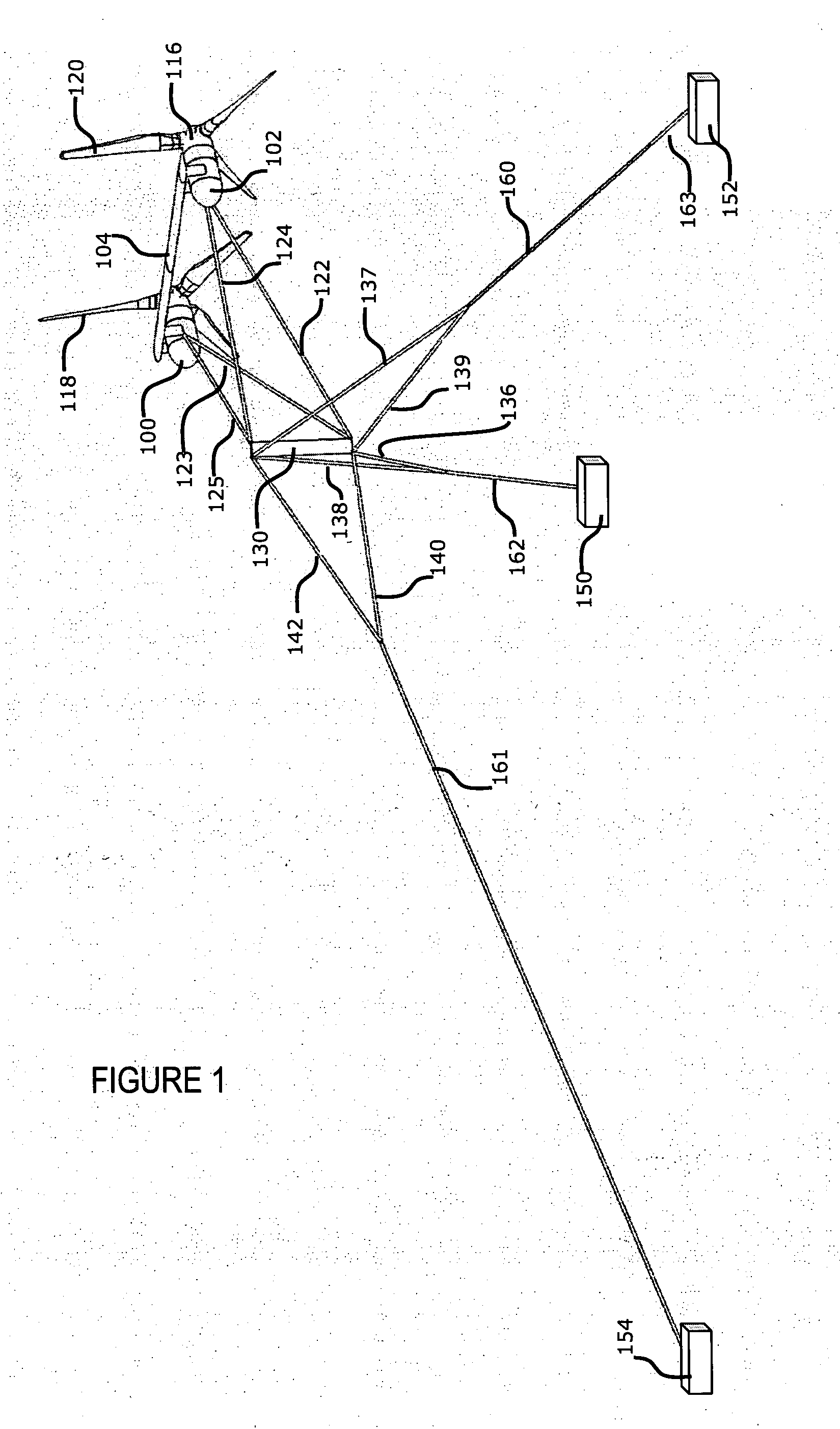 Multi-point tethering and stability system and control method for underwater current turbine