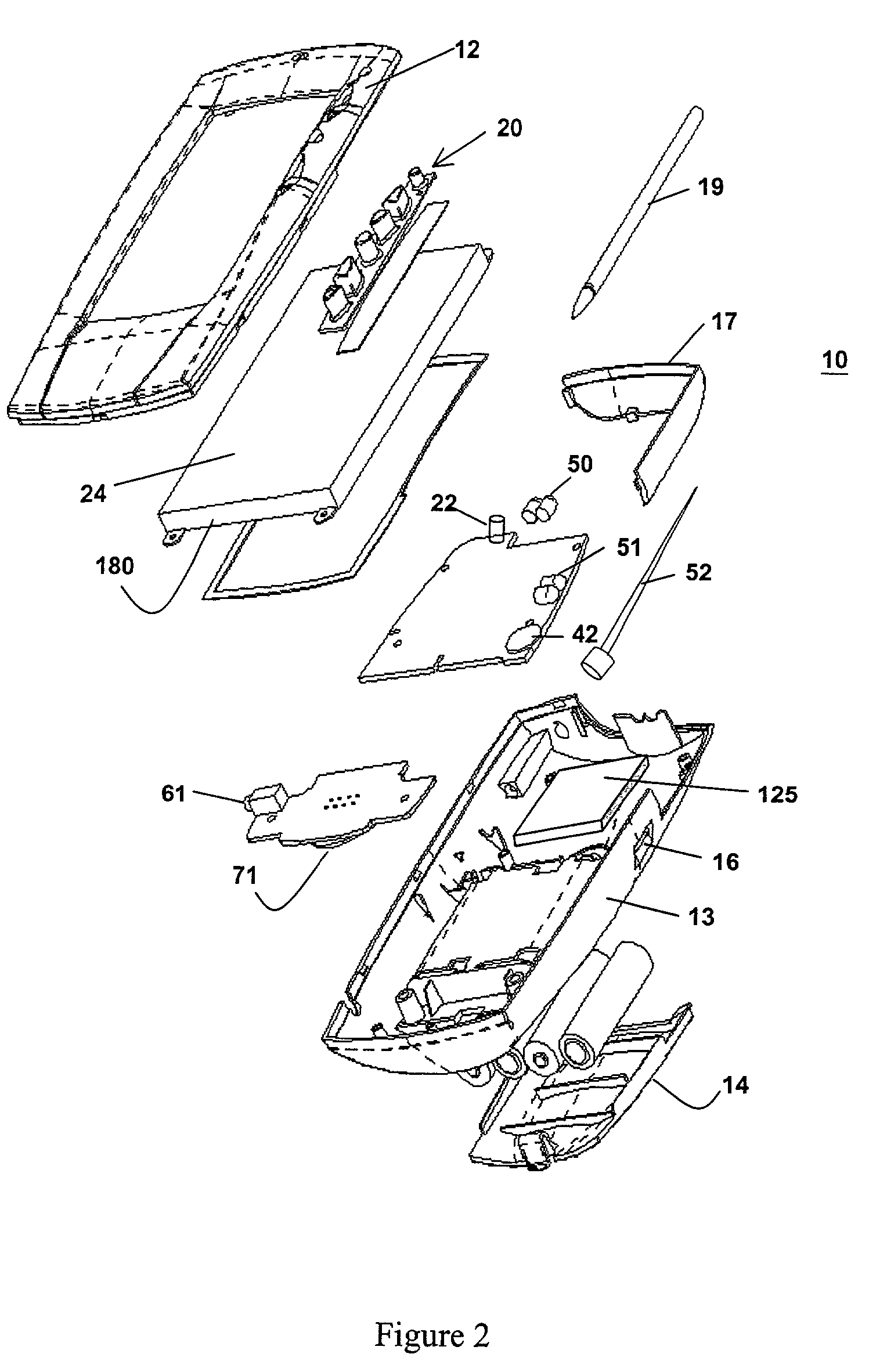 System and method for using a hand held device to display a readable representation of an audio track