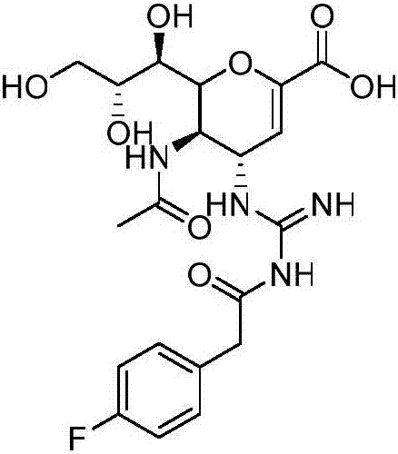 Neuraminidase inhibitor zanamivir derivative and preparation method thereof