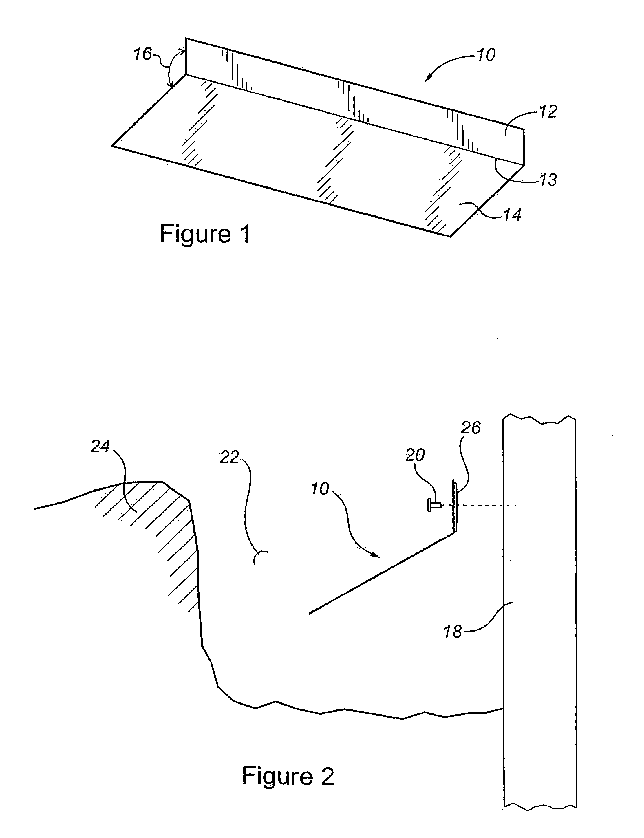 Method and apparatus for deflecting liquid from a foundation wall