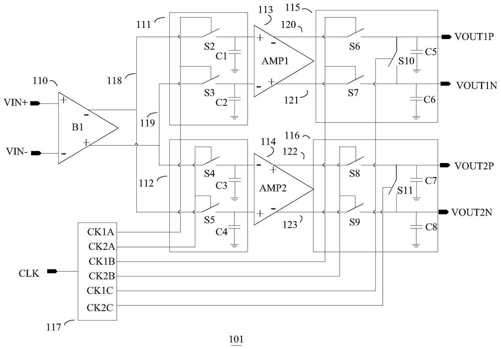 A time-division sample-and-hold circuit