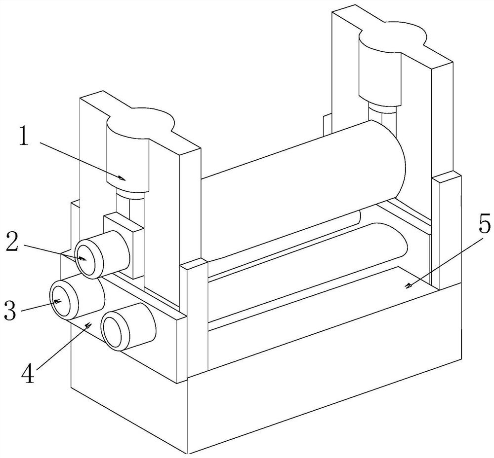 A steel plate recovery bending machine that reduces chip accumulation in auxiliary positioning fixtures