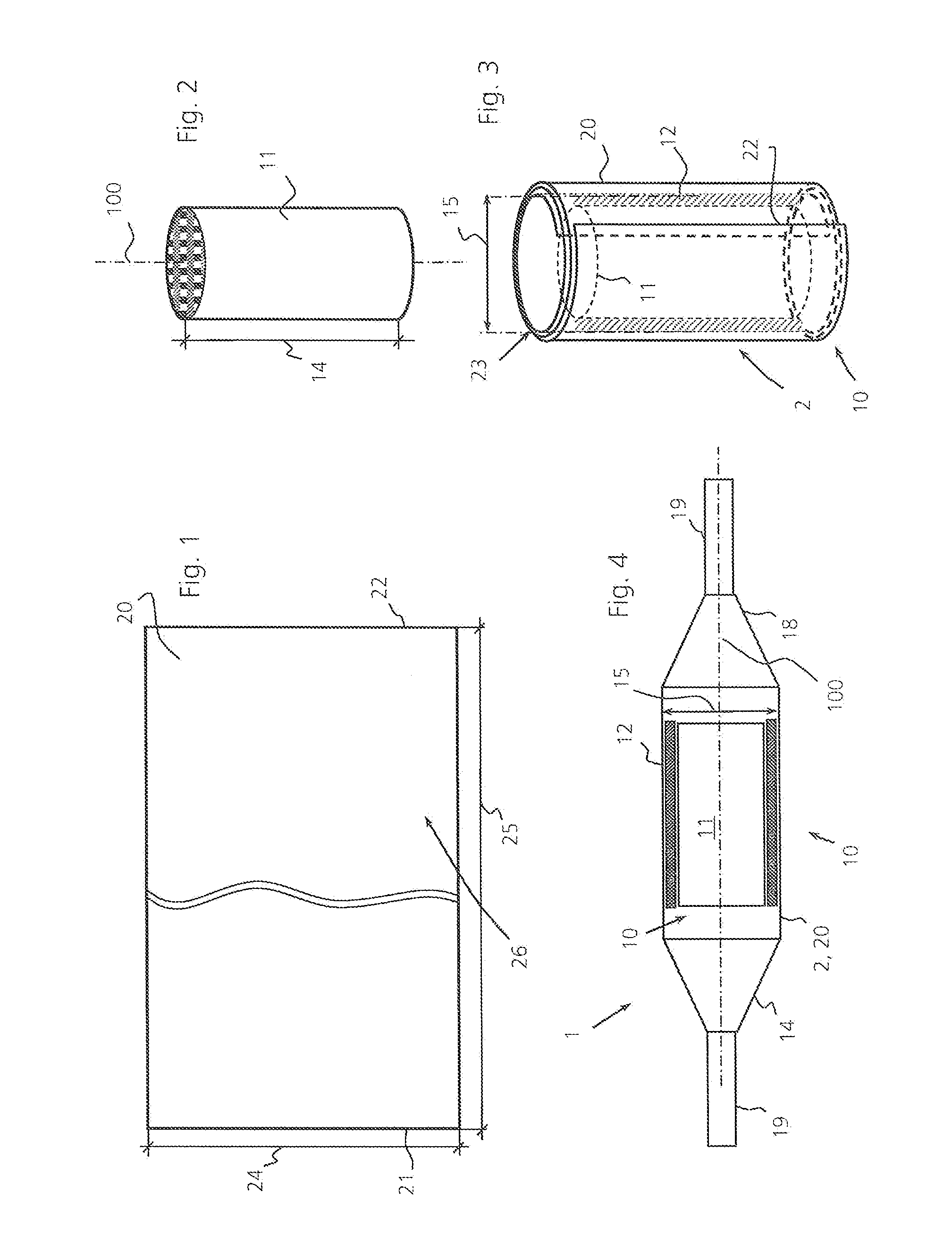Method for encasing a body of an exhaust gas system