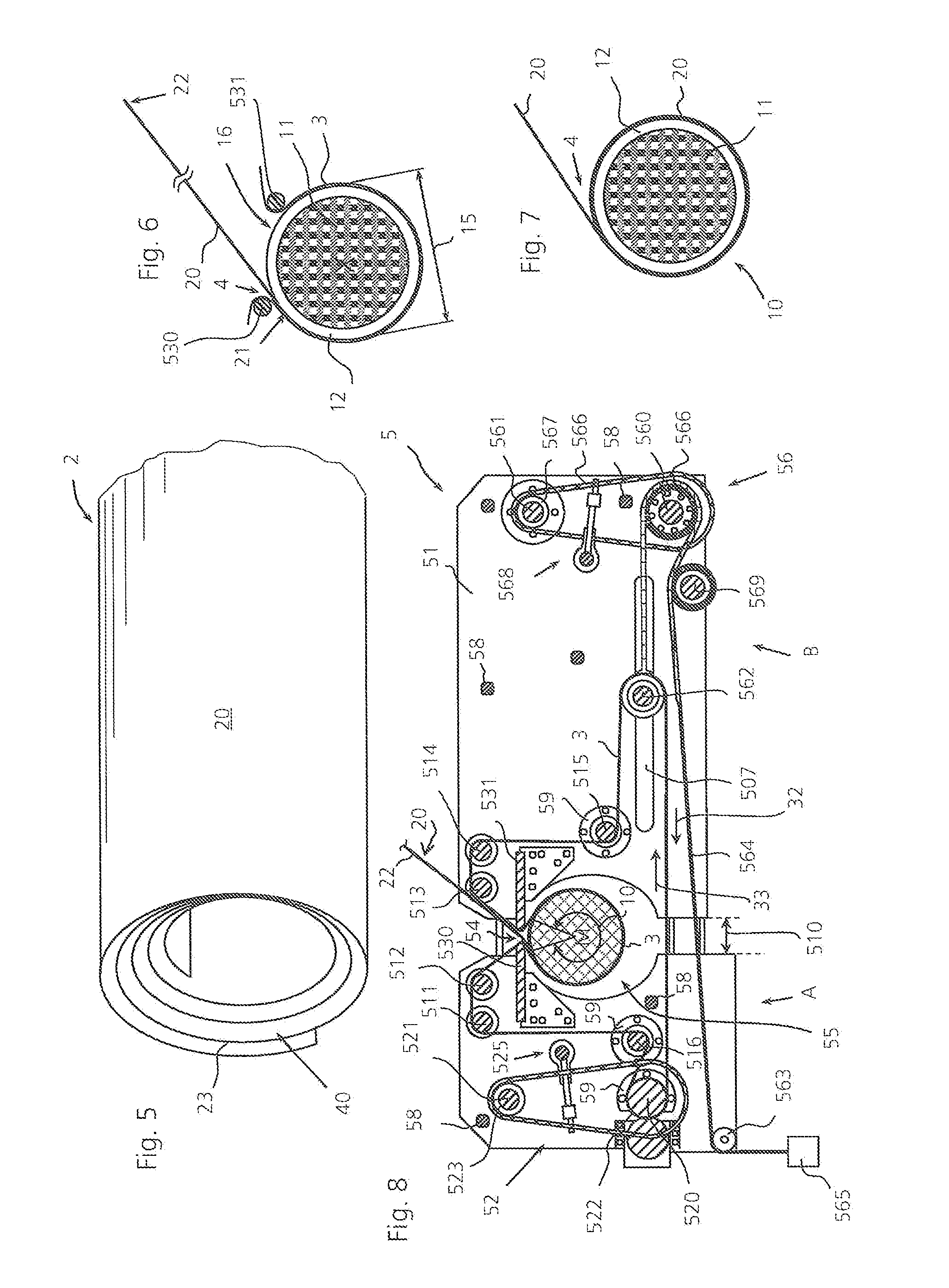 Method for encasing a body of an exhaust gas system