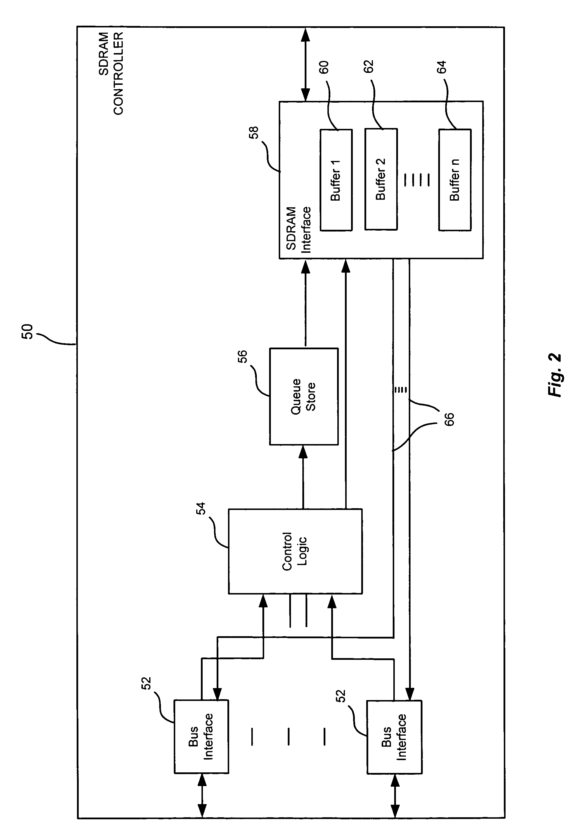 Memory controller having a buffer for providing beginning and end data