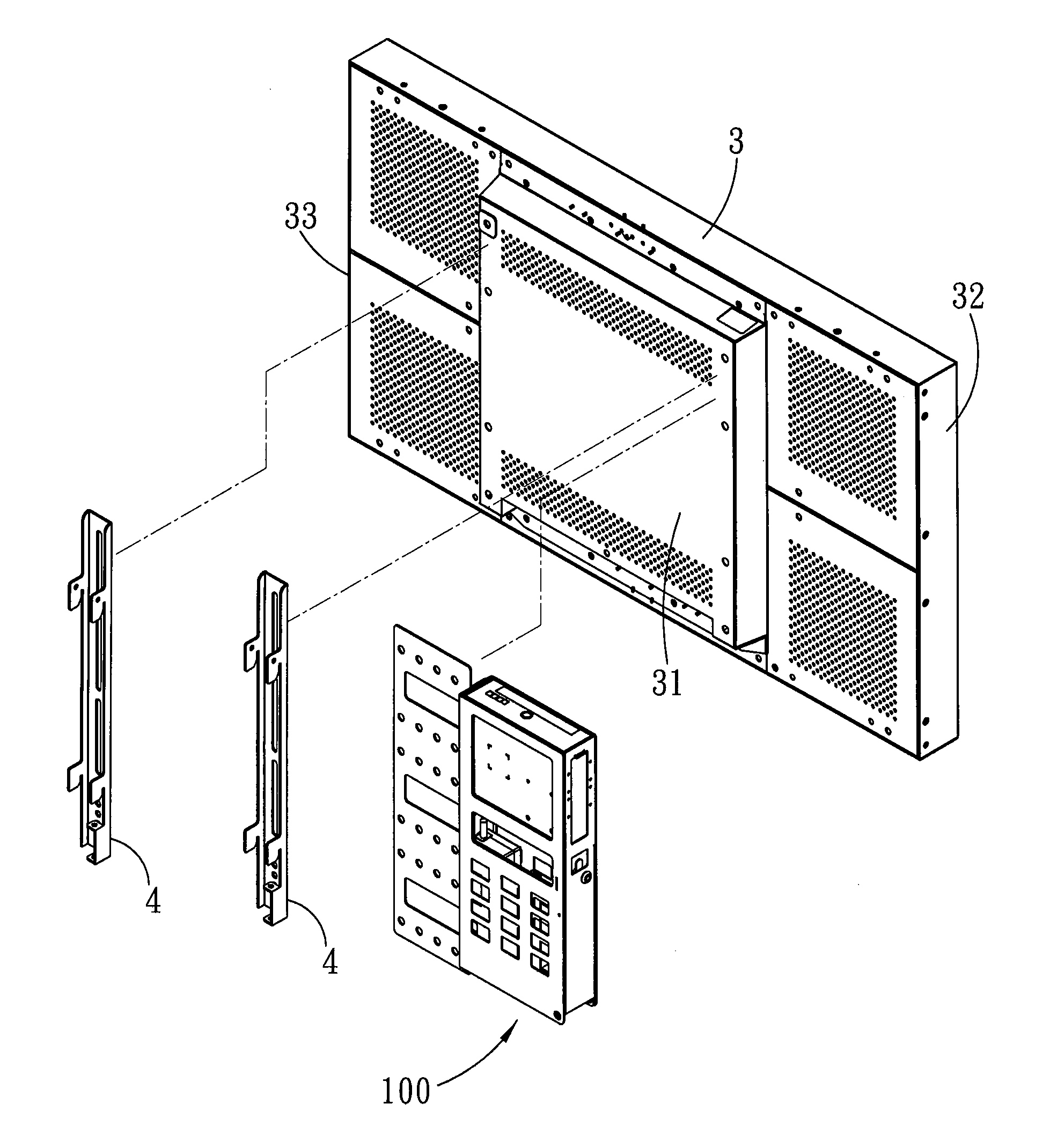 Positioning rack module and an electronic device assembly incorporatiing the same
