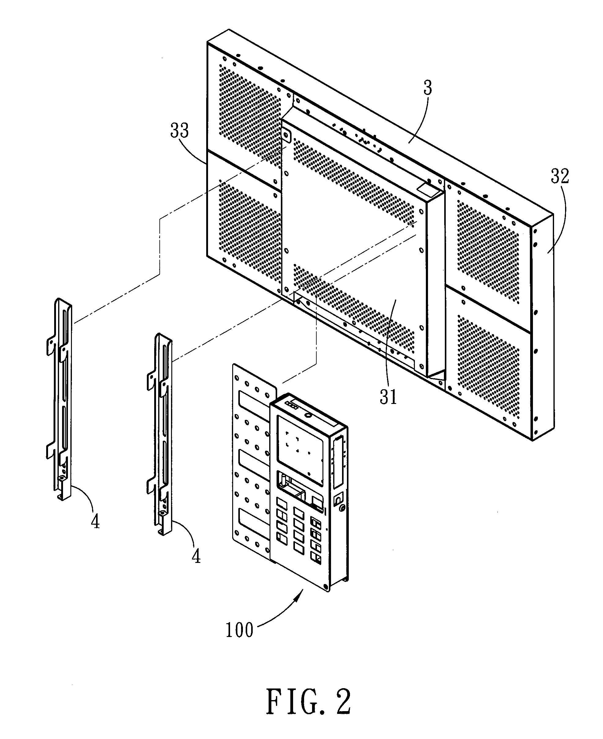 Positioning rack module and an electronic device assembly incorporatiing the same