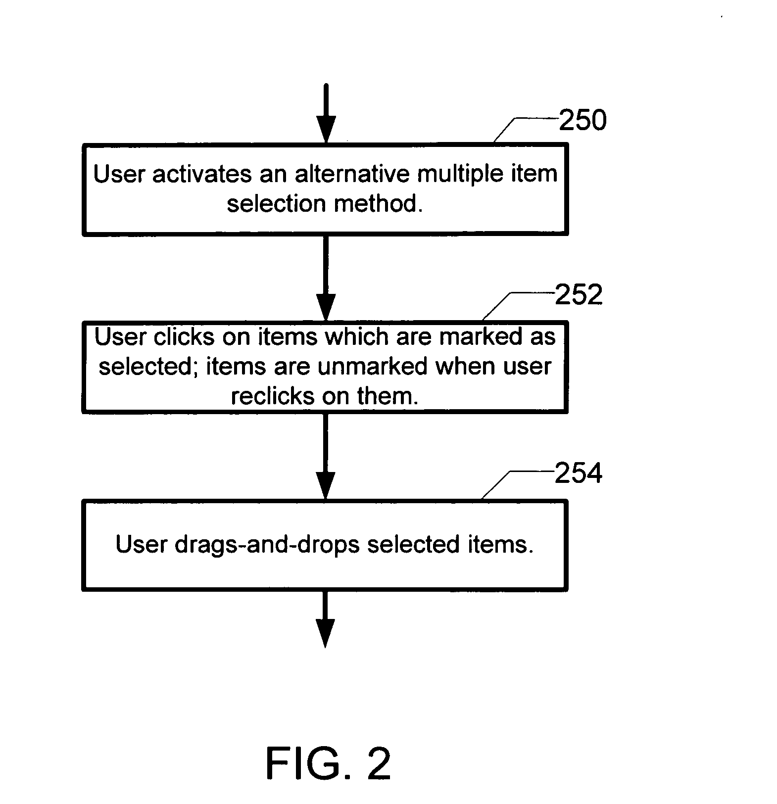 Apparatus and method for selecting multiple items in a graphical user interface