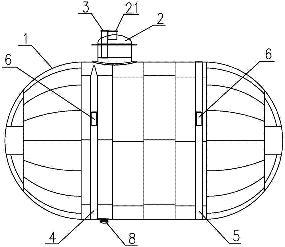C-shaped independent liquid tank in liquefied gas ship