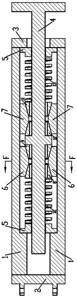 Double-compressed-spring cylinder centripetal friction-variable damper with complex damping feature