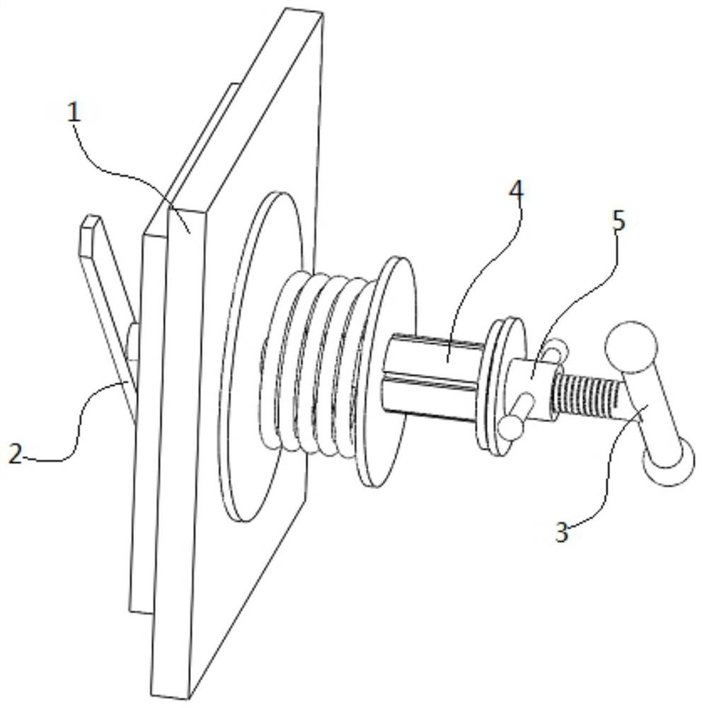 Rapid blocking device for mounting window of substrate glass forming furnace equipment