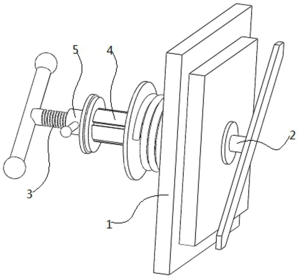 Rapid blocking device for mounting window of substrate glass forming furnace equipment