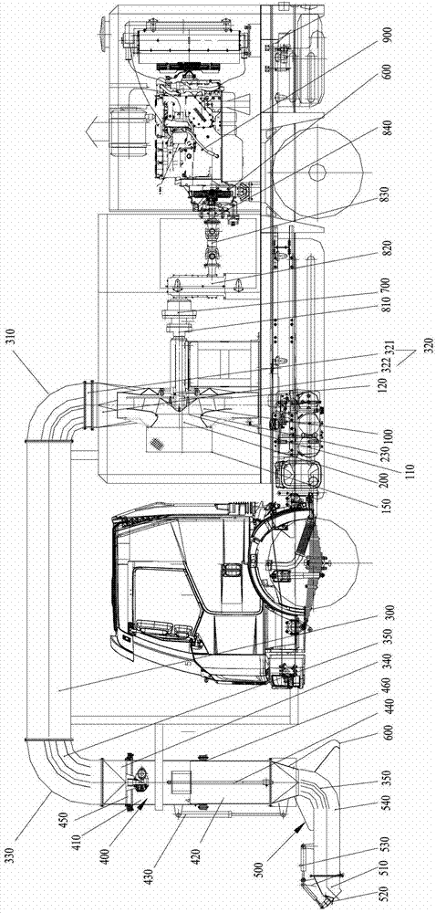 Snow blower and pneumatic conveying system thereof