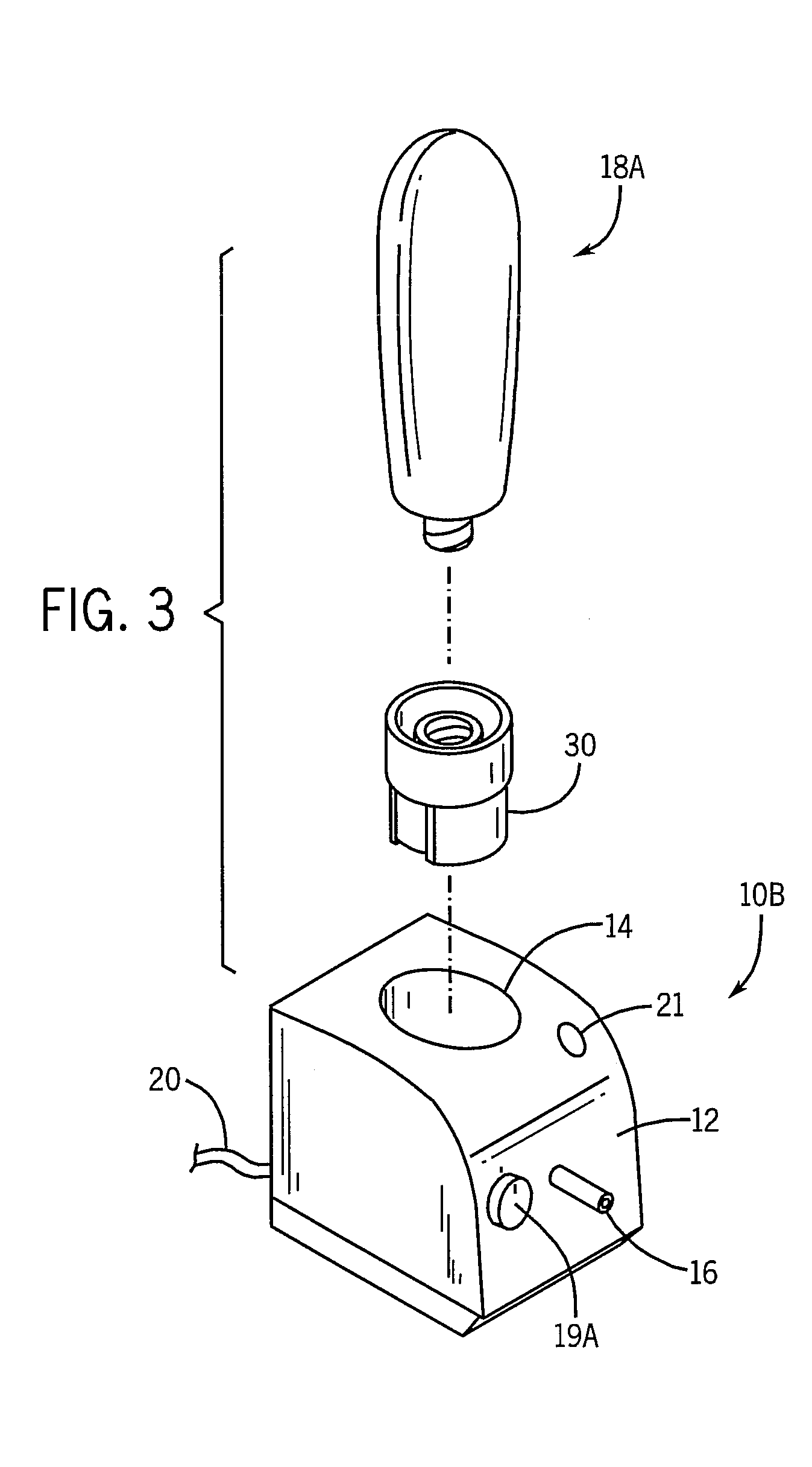 Dispensing device for heated flowable product
