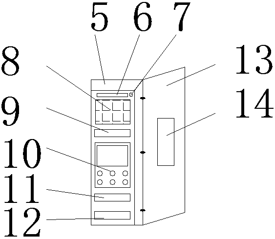 Electronic station board realizing bus card recharging function