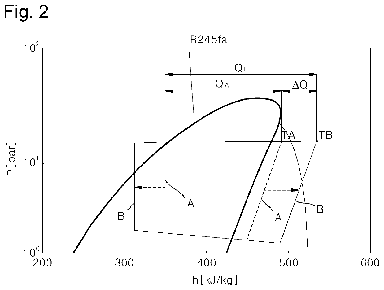 Heat pump system for producing steam by using recuperator